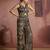 Elegant black printed muslin jumpsuit set