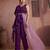 Wine organza two-piece co-ord set with cutdana & moti hand embroidery