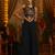 Black georgette palazzo set with thread, mirror & shell detailing