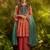 Premium fendi hand-work kurta plazoo dupatta set in elegant orange rust