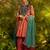 Premium fendi hand-work kurta plazoo dupatta set in elegant orange rust