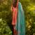 Premium fendi hand-work kurta plazoo dupatta set in elegant orange rust