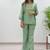 sea green color hand work silk blend salwar suit 