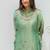sea green color hand work silk blend salwar suit 