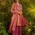Designer pink fendi silk suit with hand cut-dana embroidery and dupatta