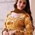 Mustard rayon digital print anarkali gown with dupatta set