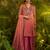 Designer pink fendi silk suit with hand cut-dana embroidery and dupatta