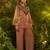 Premium brown fendi kurta set with heavy maroon hand-embroidered velvet yoke