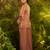 Premium brown fendi kurta set with heavy maroon hand-embroidered velvet yoke