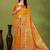Premium musturd yellow row pashmina silk blend party wear saree with blouse