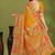 Premium musturd yellow row pashmina silk blend party wear saree with blouse