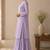 Lavender cotton plain casual kurta set with dupatta for women