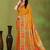 Premium musturd yellow row pashmina silk blend party wear saree with blouse