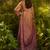 Premium purple shade fendi hand-work kurta plazoo dupatta festive set