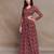 Maroon paisley print cutout maxi dress