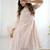 Elegant ivory organza kurta with hand-worked bead embroidery
