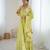 Elegant green embroidered georgette gown with dupatta