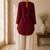 Maroon cotton plain casual kurta set for women