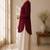 Maroon cotton plain casual kurta set for women