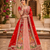Multicolor color Print Embroidered Dori and Zari work Mirror Sequins work Satin lehenga choli set