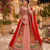 Multicolor color Print Embroidered Dori and Zari work Mirror Sequins work Satin lehenga choli set