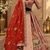 Multicolor color Print Embroidered Dori and Zari work Mirror Sequins work Satin lehenga choli set