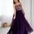 Wine floral embroidered georgette anarkali gown with flared pleated silhouette