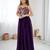 Wine floral embroidered georgette anarkali gown with flared pleated silhouette