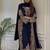 Navy Blue Color  Embroidery And Sequence Work Faux Georgette Salwar Suit
