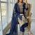 Navy Blue Color  Embroidery And Sequence Work Faux Georgette Salwar Suit