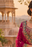rani pink color Print Embroidered Dori and Zari work Mirror Sequins work Satin lehenga choli set