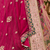 rani pink color Print Embroidered Dori and Zari work Mirror Sequins work Satin lehenga choli set