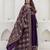 Royal purple embroidered anarkali gown with heavy dupatta