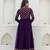 Royal purple embroidered anarkali gown with heavy dupatta