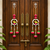  handmade parrot beads door hanging decorative with lotus tassels for home entrance decoration (pack of 2)
