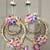 peony flower & gota chudi beads hanging, for diwali decoration home decor (pack of 2)