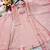 peach color embroidery beads work silk blend kurti set