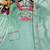 light green color embroidery beads work silk blend kurti set