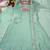light green color embroidery beads work silk blend kurti set
