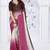 Sequin zarkan embroidered work pink and brown two tone satin saree