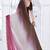 Sequin zarkan embroidered work pink and brown two tone satin saree