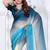 Sequin zarkan embroidered work sky blue color satin saree