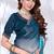 Sequin zarkan embroidered work sky blue color satin saree