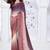 Sequin zarkan embroidered work multicolor two tone satin saree