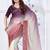 Sequin zarkan embroidered work multicolor two tone satin saree