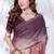 Sequin zarkan embroidered work multicolor two tone satin saree