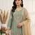 sea green color cording sequnce and  embroidery satin salwar suit 