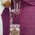 Wine Color Embroidery And Thread Work  Satin Salwar Suit