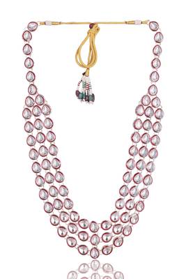 Maroon kundan necklace for women – royal festive jewellery 1