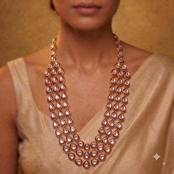 Maroon kundan necklace for women – royal festive jewellery 3